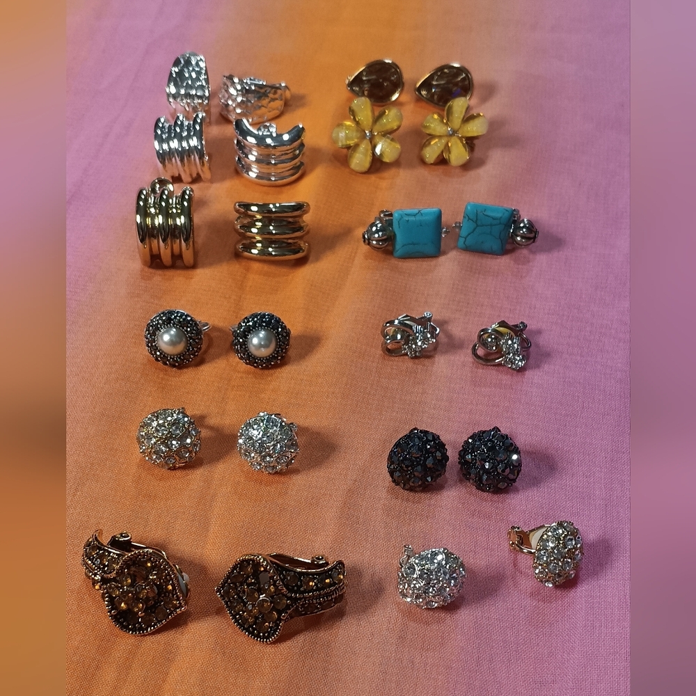 Lot of Beautiful Clip On Earrings